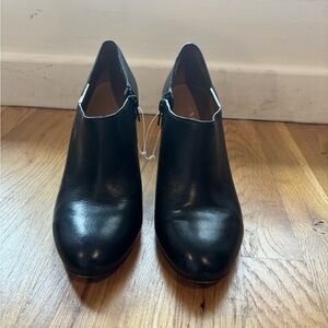 Coach Black Leather Boot / Heels
